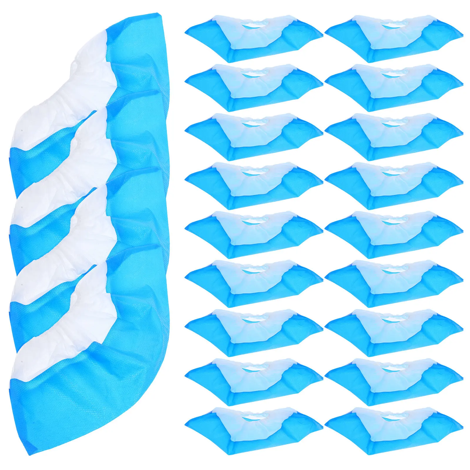 

50Pcs Disposable Shoe Covers Non-Woven Thickened Overshoes Indoor Home Protective Boot Covers Non Slip Wear Resistant Flexible
