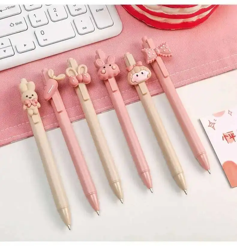 1-teiliger Lytwtw's süßer Gelstift, kreativer Hase, Schleife, Presse, Büro, Geschenk, Schulbedarf, Schreibwaren, Kawaii, lustige Stifte – Detail 23