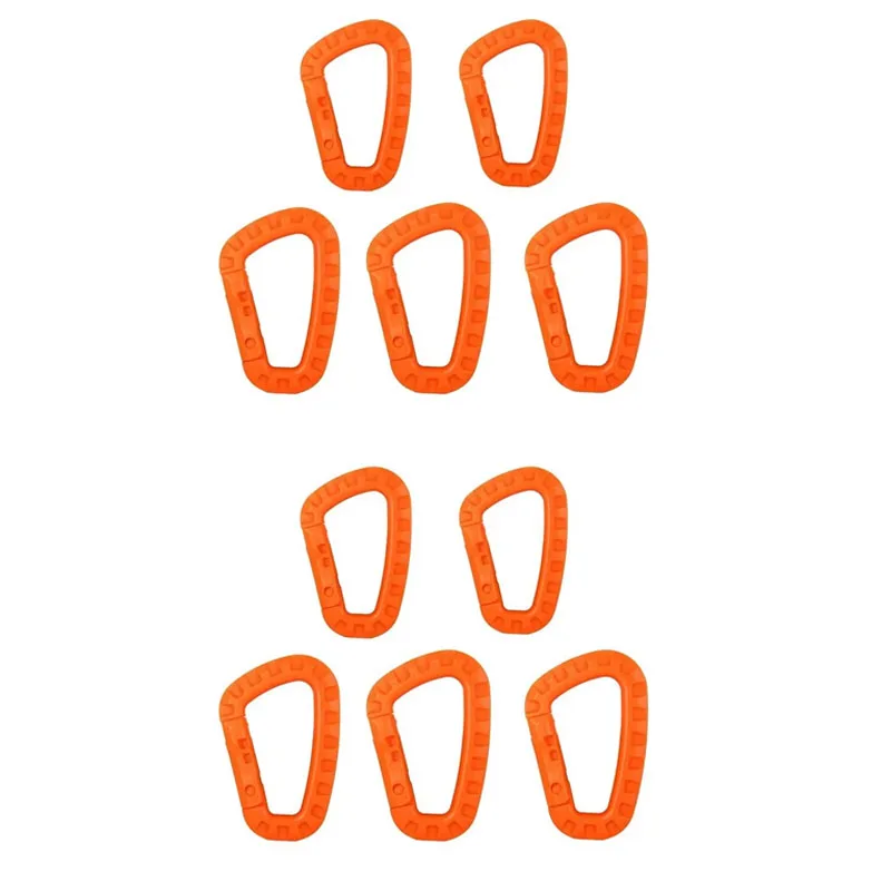 NONE 1-10Pcs Militärische taktische karabiner Clips Zubehör D-Ring Schnalle Bergsteigen Karabiner Rucksack Hängen Schlüssel Outdoor Gadget 6