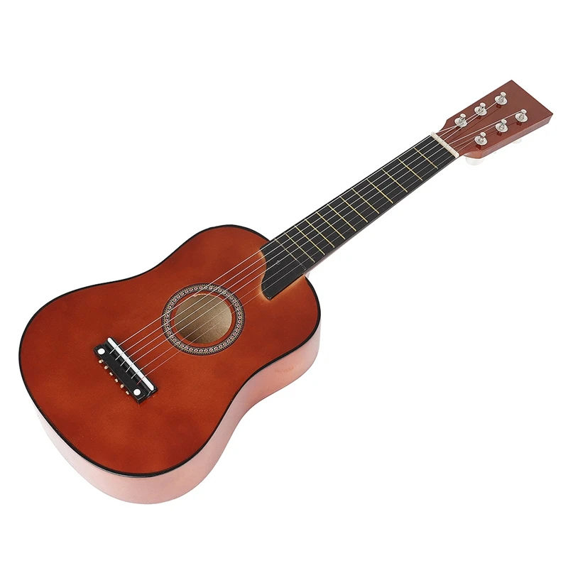 25Inch Mini Small Guitar Basswood 6 Strings Acoustic Guitar With Pick Strings For Beginner Children Kids Gift