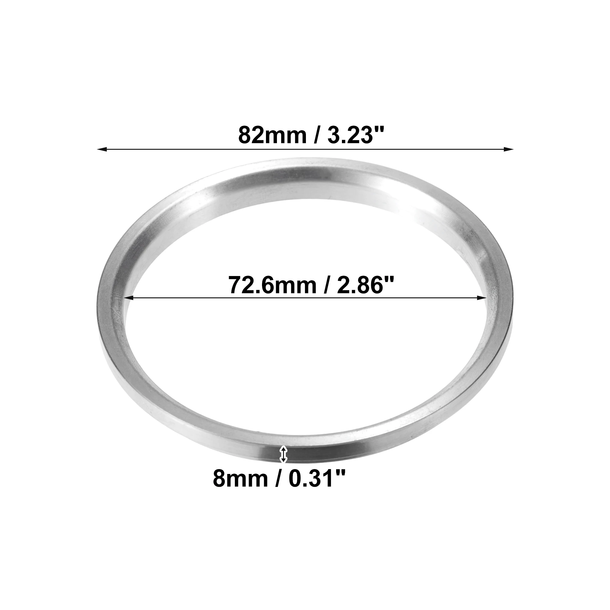 4 Anneaux De Centrage Moyeu 72.6mm à 56.1mm ABSOPRO - Alliage Aluminium Voiture