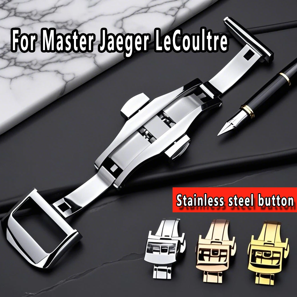 16 мм, 18 мм, 20 мм, нержавеющая сталь 316l, пряжка для часов, складная застежка для мужских часов Jaeger-lecou Master, пряжка-бабочка, серебро, золото