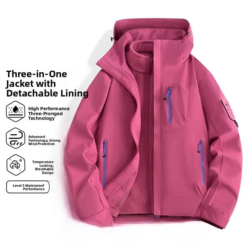 

angJia 2025 Autumn Winter Outdoor Multi-Functional Detachable Inner Liner Tee-In-One Hunting Jaet for Men Stand Fit ...