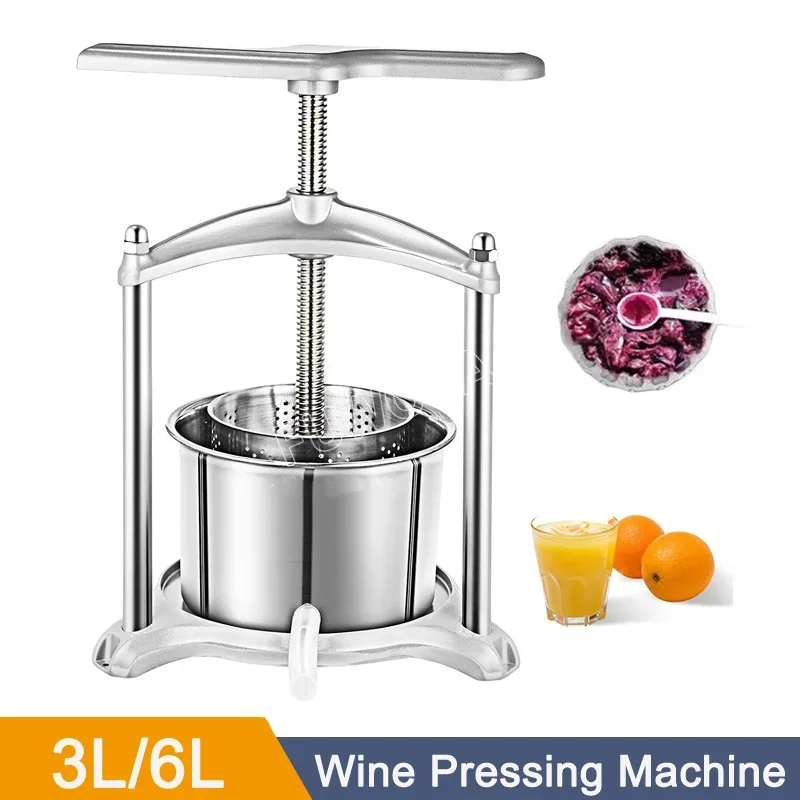 FOR 3L 6L Home Use Small Grape Fruit Squeezer Juice Pressing Machine Manual Grape Squeezing Machine in Italy