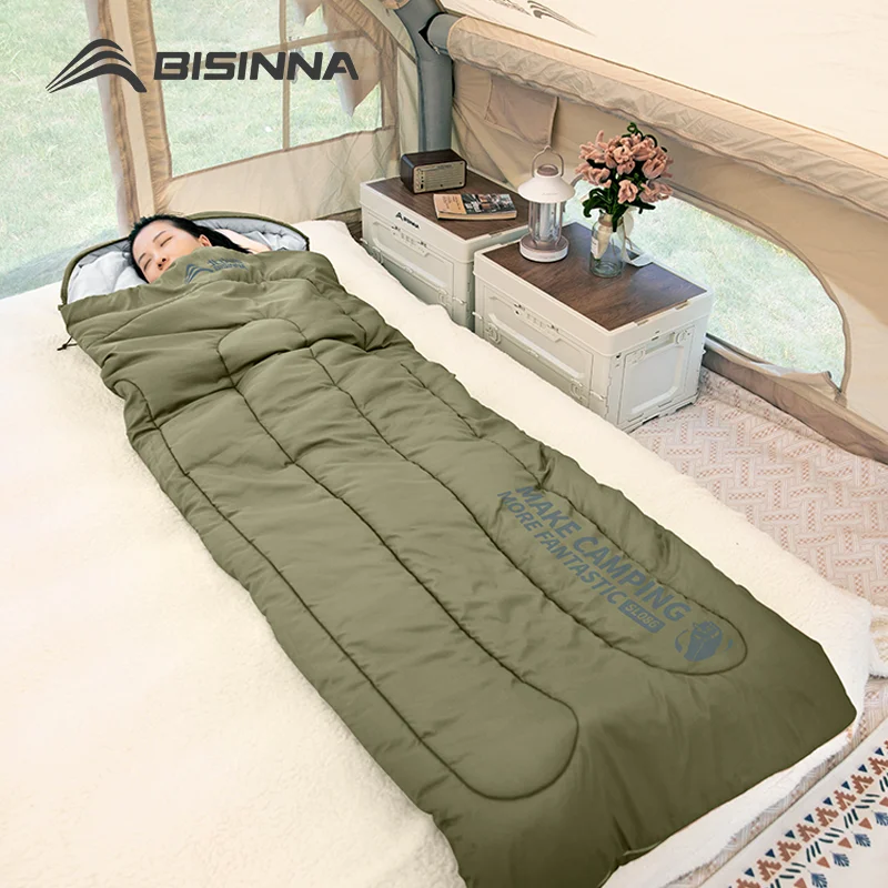 

BISINNA Camping Sleeping Bag Ultralight 4 Season Warm Envelope Backpacking Sleeping Bag for Outdoor Hiking Travel Camp Supplies