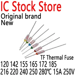 10PCS TF Thermal Fuse RY Temperature Control Thermostat Switch Degree 120 142 155 165 172 185 216 220 240 250 280 C ℃ 15A 250V