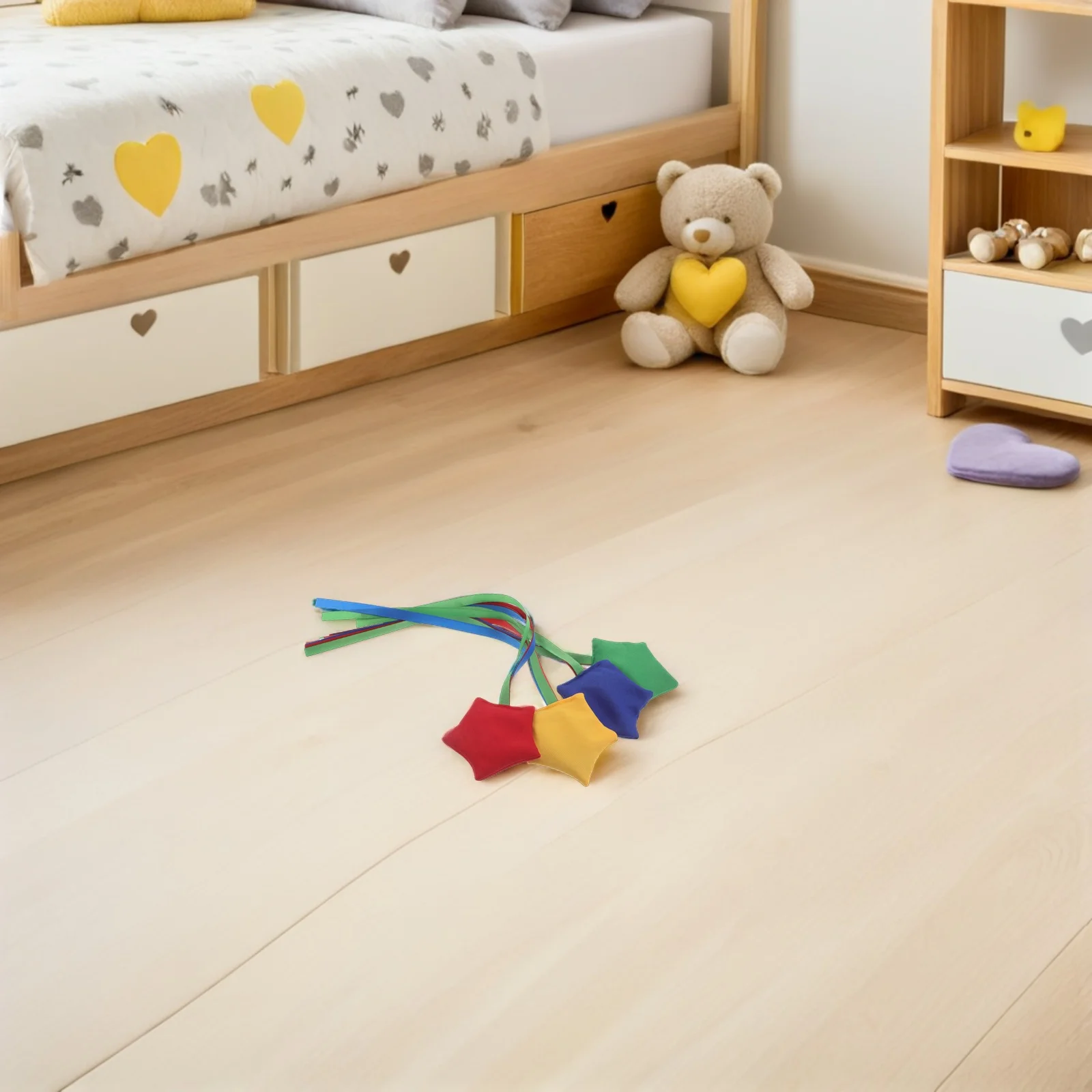 4pcs Star Shaped Bean Bag Toss Set Colorful Lightweight Tossing For Kids Family Indoor Outdoor Play Party Classroom