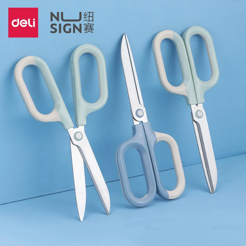 

Deli Cute Office Scissors Stainless Steel Tijeras Labor-saving Multipurpose Tesoura for School Student Home Stationery Supplies