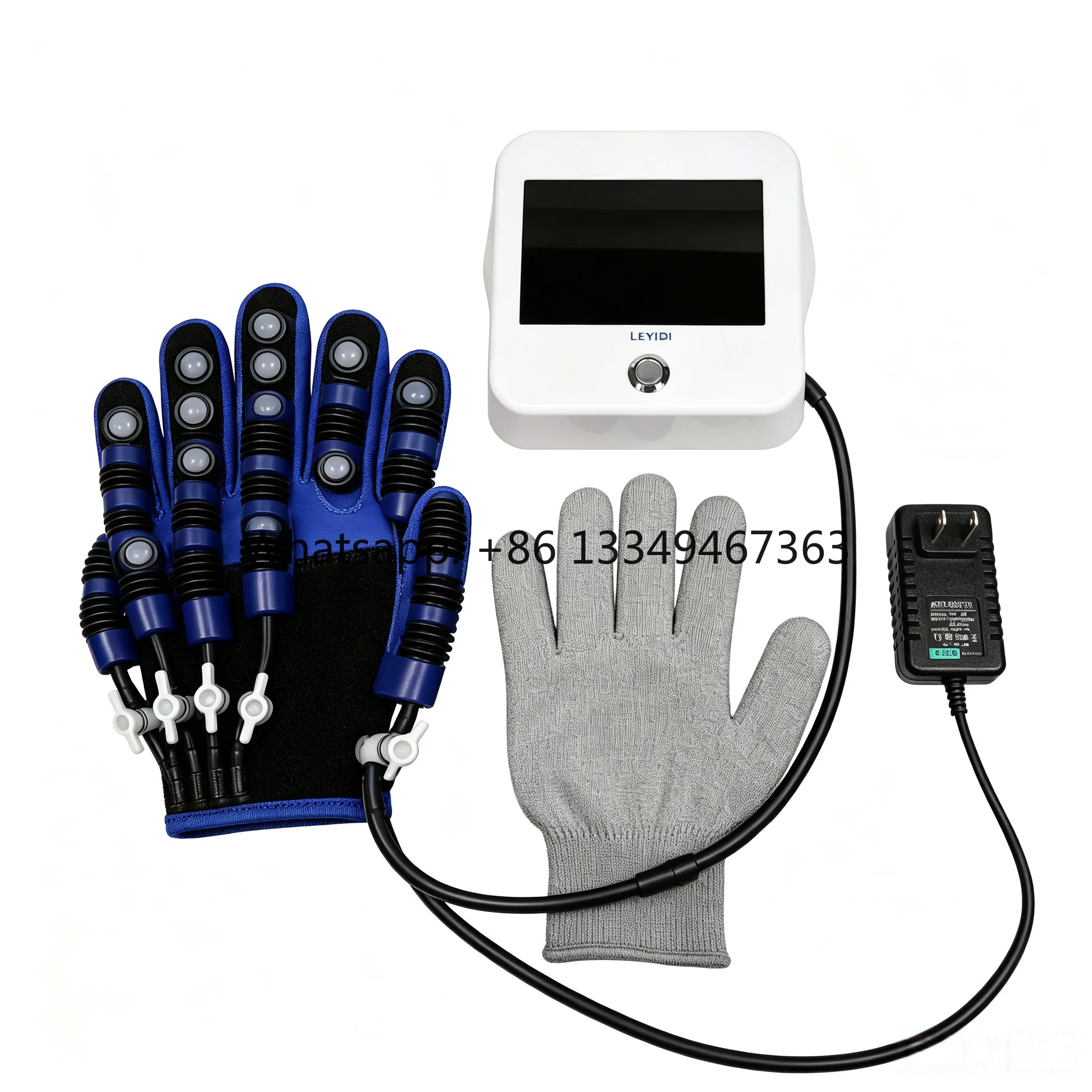 Ready to Ship Soft Pneumatic Exoskeleton Hand Gloves for Stroke Paralysis Finger Exercise With Anti Slip Inner Glove Liner