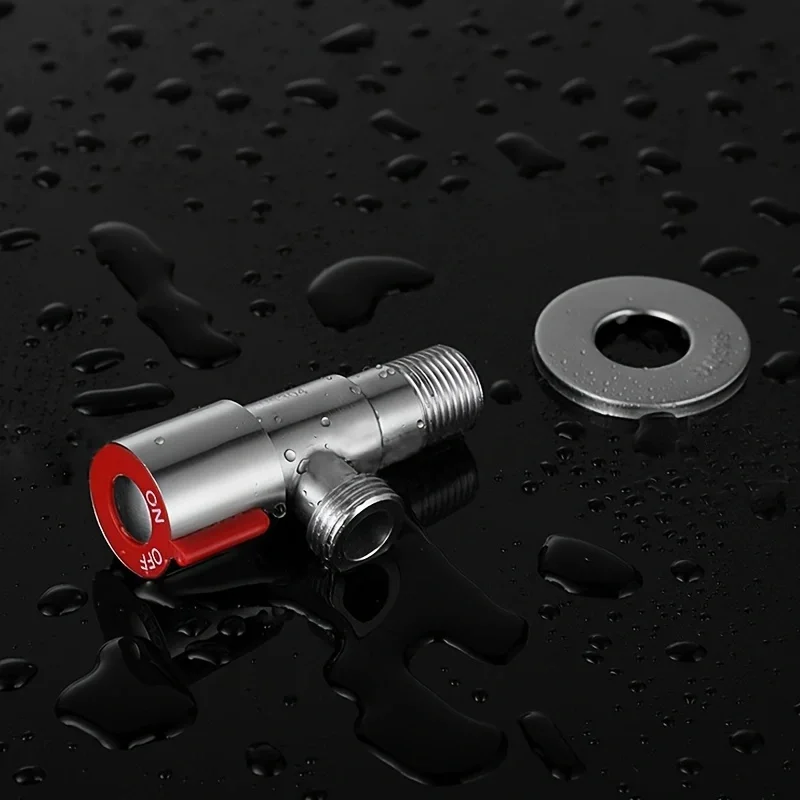 

Stainless Steel Hot And Cold Angle Valve, Large Flow Drain Toilet Water Stop Valve Triangle Valve Switch1pc