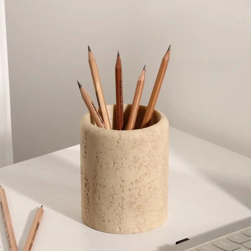 يُباع حامل القلم الحجري الجديد بشكل جيد إنه صندوق تخزين مكتبي راقي وديكور مكتب إبداعي