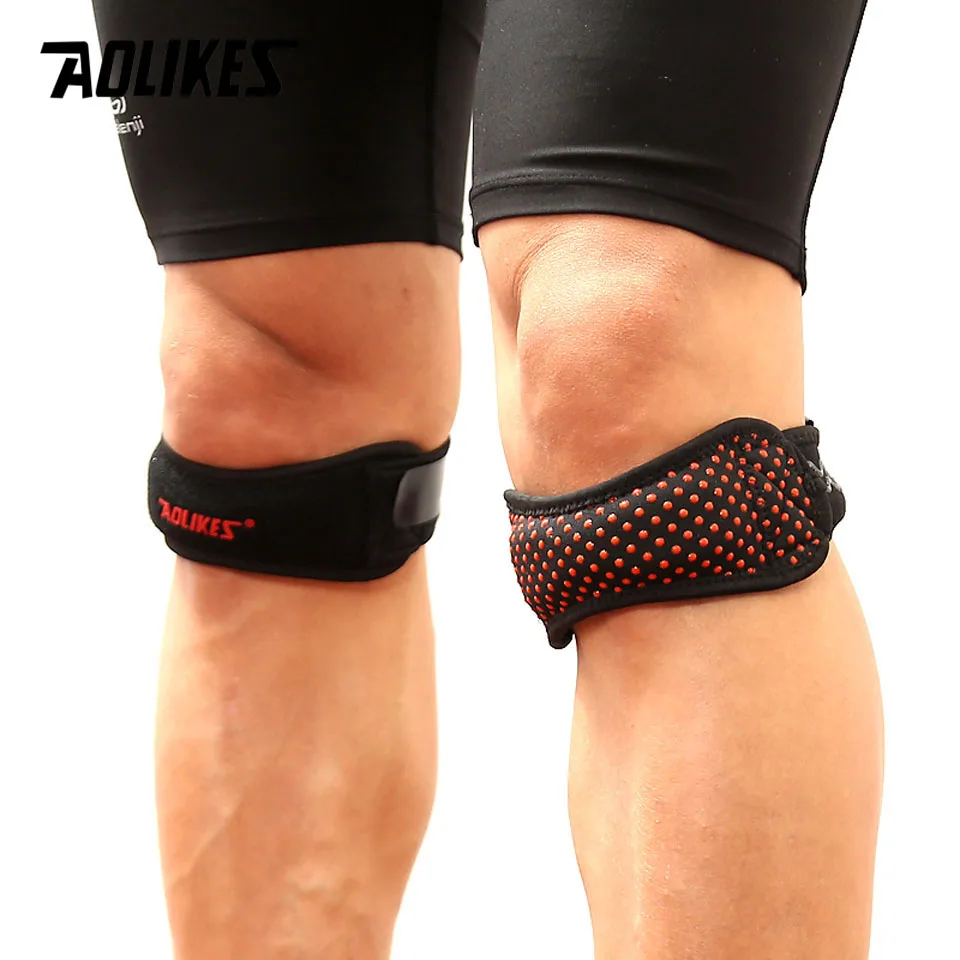 AOLIKES 1PCS Adjustable Knee Strap Patellar Tendon Pressurized Protector Support Slider Pad rodilla Guard Badminton Running