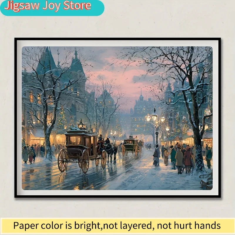 1박스() 성인용 빅토리아 스타일 크리스마스 퍼즐, 파티 게임 및 활동에 적합 - 우아한 혼합 색상 모자이크 디자인 1