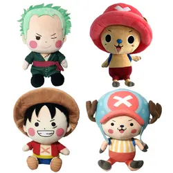 25cm Anime ein Stück 15 Arten Plüschtiere Cartoon Figuren Ruffy Tony Chopper Zoro Kawaii Spielzeug ausgestopfte weiche Puppen Kinder Weihnachts geschenke