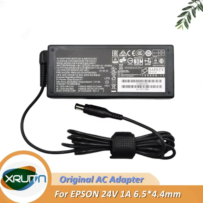 

Original AC Adapter for Epson WF-100 WF-110 WorkForce DS-560 Scanner Power Supply B581A A462E A461H 24V 1A 24W Charger Genuine
