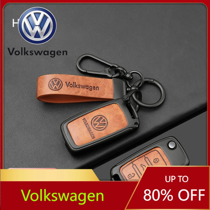

Чехол-флип для автомобильного ключа из цинкового сплава и кожи для Volkswagen VW Polo Tiguan Passat Golf