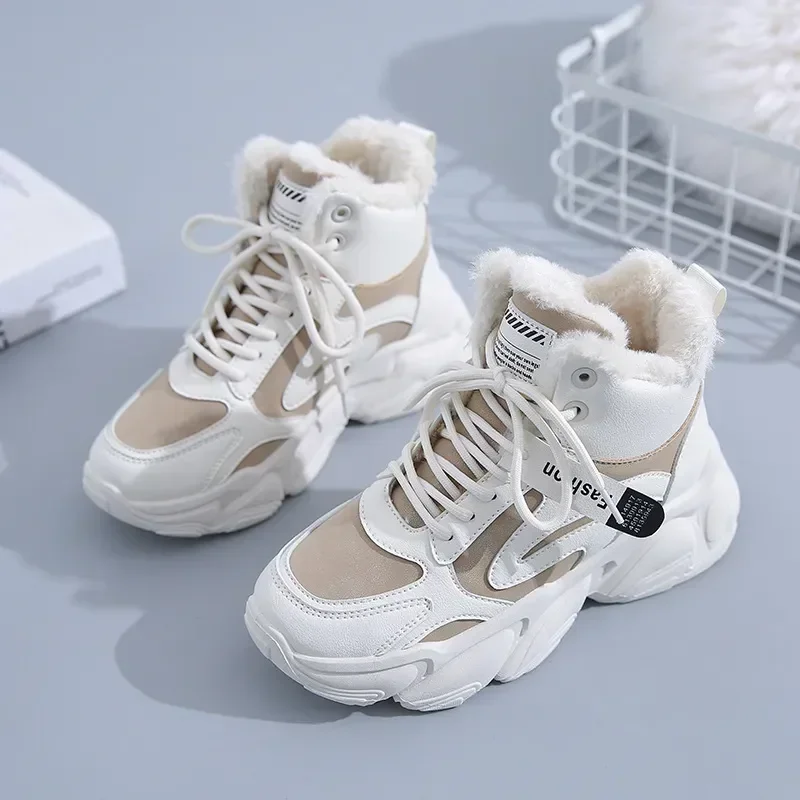 

Winter Women Warm Sneakers Platform Snow Boots Ankle Booties Female Causal Plush Shoes Cotton Ladies Boot Tennis Zapatos Mujer