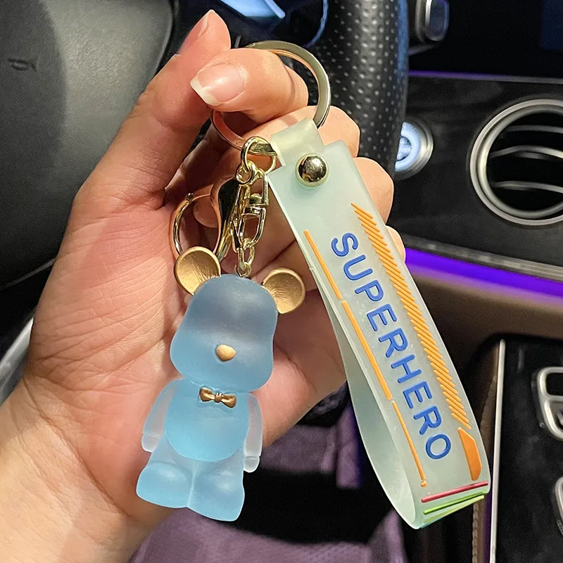 المعلقات الإبداعية Miniso، ملحقات سلسلة مفاتيح السيارة، سلاسل المفاتيح الدب العنيف، المعلقات المدرسية