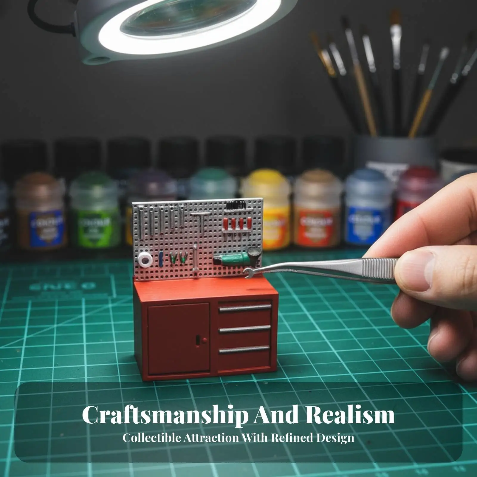 Miniature Repair Shop Fixture Resin Workshop Shelf for Model Garage Diorama