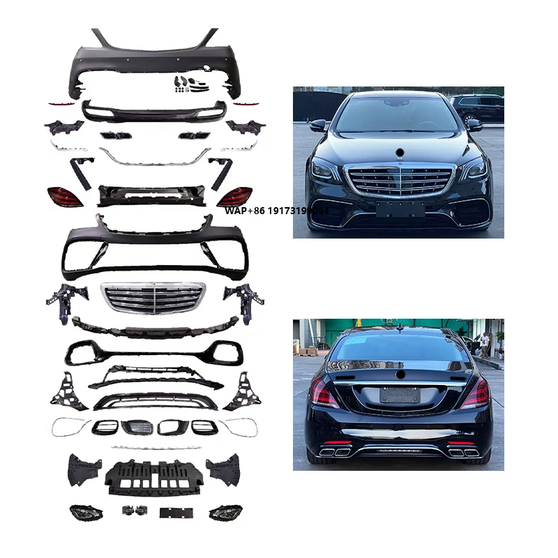 

1994-2016 New Front & Rear Bumper Body Kit with Fog Light Cut-Outs Bolt-On Retrofit/Upgrade for S-Class W222