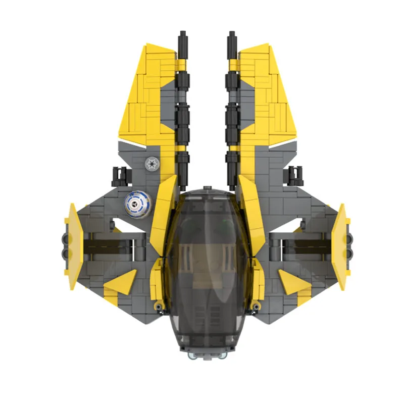 399PCS MOC Star Battle Eta-2 Actis Class Interceptor Spaceship Model Building Blocks Stacking Bricks Creative Kid Toy Gift Diy #3