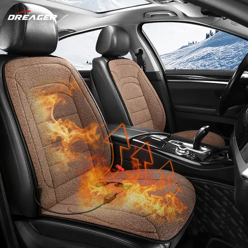 

Universal Winter 2x Heated Car Seat Cushion Auto Cover Warmer Household Chair Mats Front and Back Pad 12v Safe Fast Heating