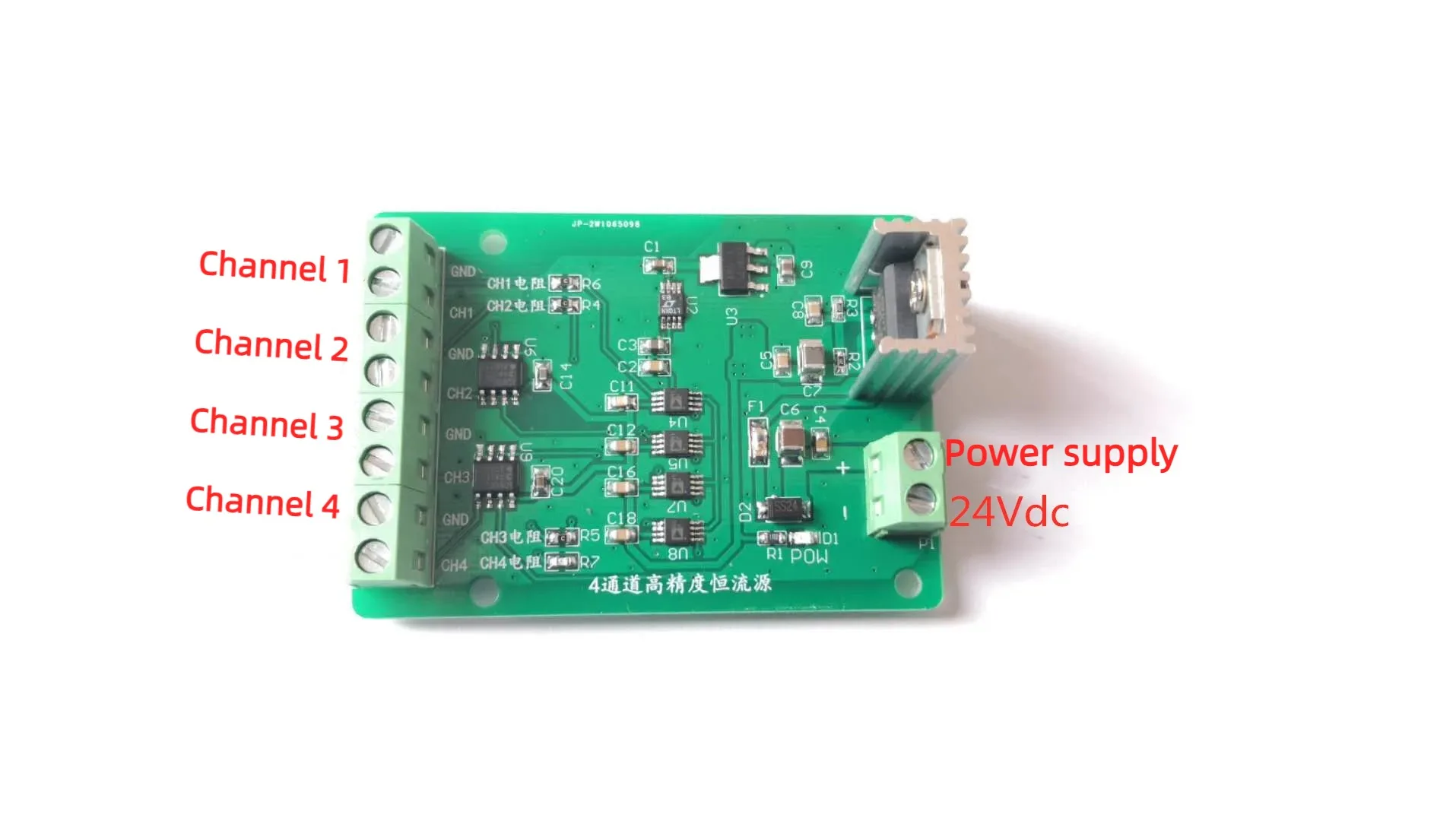 

4-channel 1mA Constant Current Source, High-precision Low-temperature Drift Current Source, PT100 Power Supply, Various Sensors