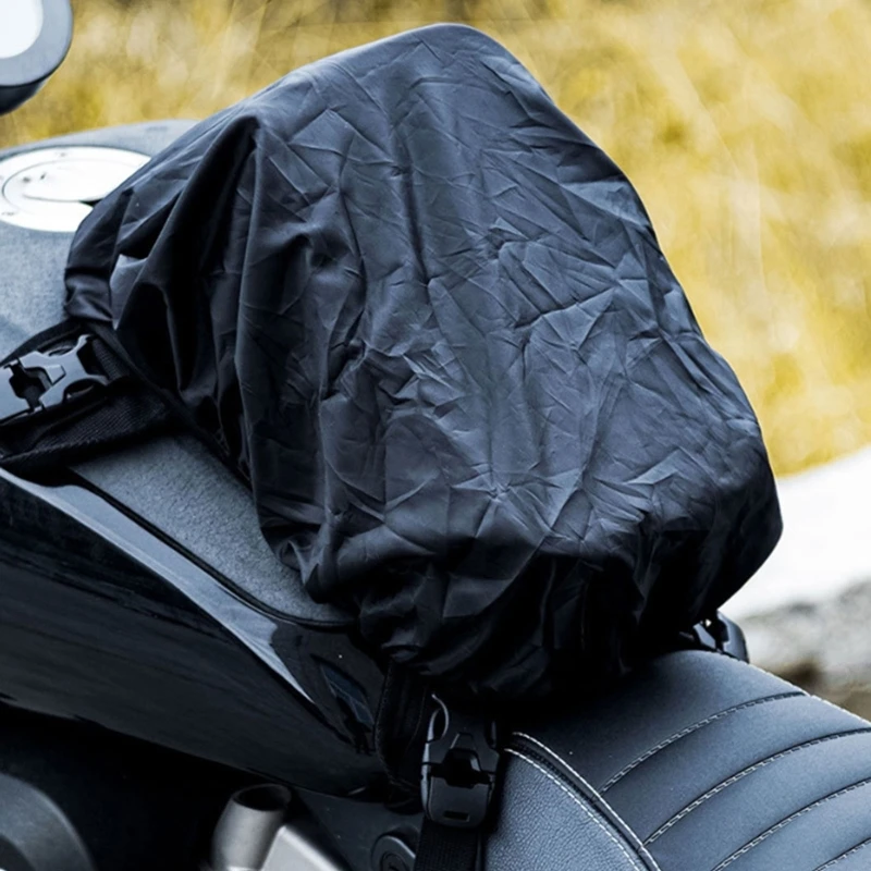 Motorrad-Tankrucksack zum Mitnehmen mit 5 l Stauraum, Einstiegsöffnung oben, Schnallenriemen und Polyestergewebe für tägliche – Detail 1