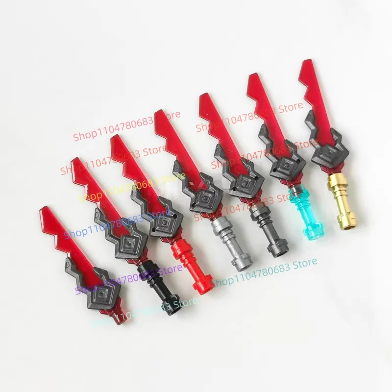 

Строительные блоки MOC, меч с пламенным духом, мини-фигурка в сборе, модель дисплея, аниме, аксессуары с героями мультфильмов, Коллекционная игрушка в подарок