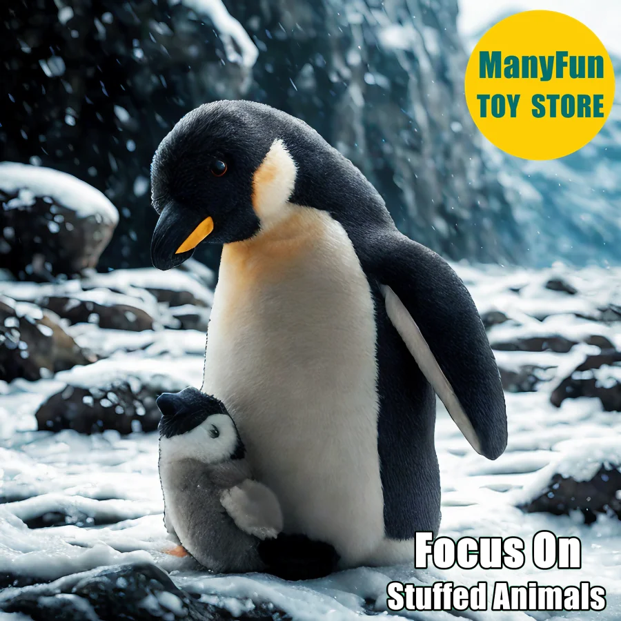 

Emperor Penguin High Fidelity Anime Cute Plushie Penguin Family Plush Toys Lifelike Animals Simulation Stuffed Doll Kawai Toy
