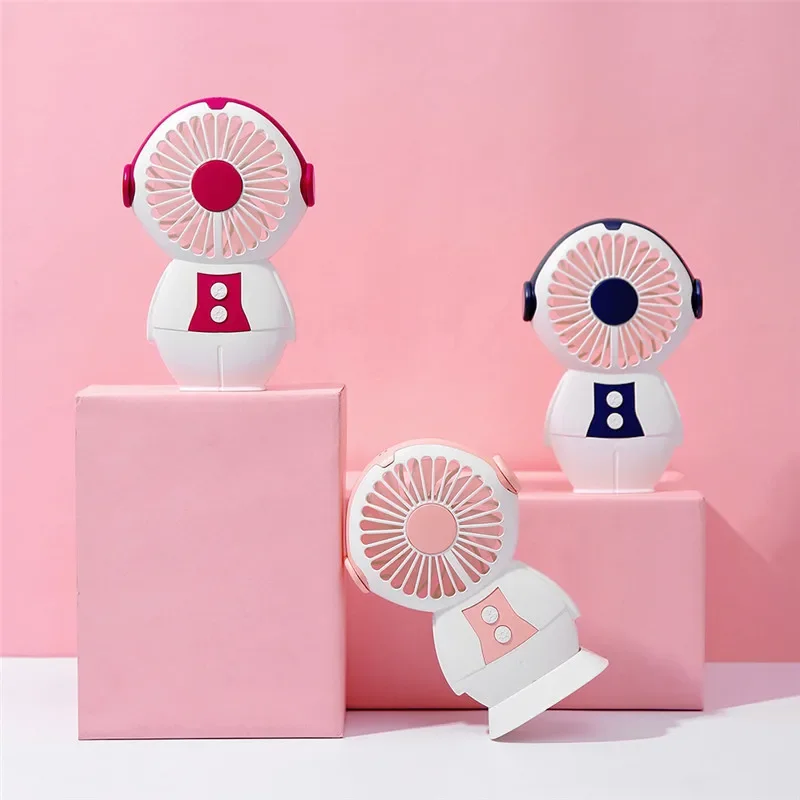 مروحة صغيرة شخصية محمولة باليد، مروحة طاولة صيفية شخصية لسطح المكتب قابلة للتعديل وهادئة وقابلة للطي مع ضوء LED للمكتب والمنزل في الهواء الطلق