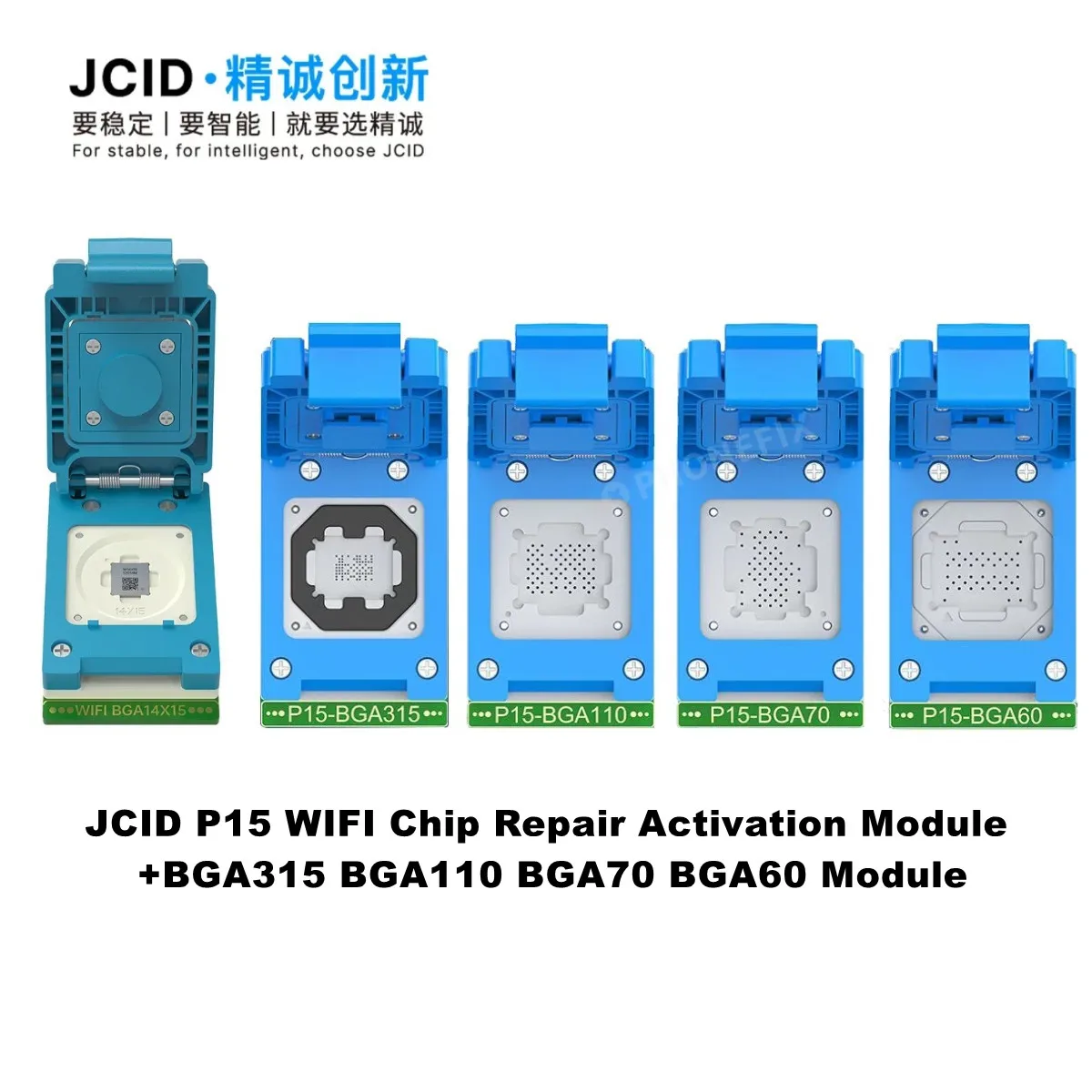 

JC BGA315 /110/70/60 WIFI BGA14X15 Modules for JCID P15 Nand Programmer for IPhone 8-15PM NAND Flash Read Write Wifi Repair Tool