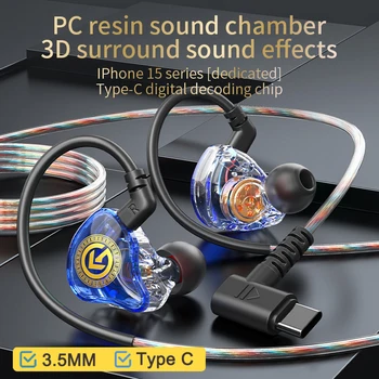 샤오미 C타입 유선 헤드폰, USB C 3.5mm 하이파이 스테레오 디지털 이어폰, 삼성 아이폰 15 노트북 게임용 헤드셋, 신제품