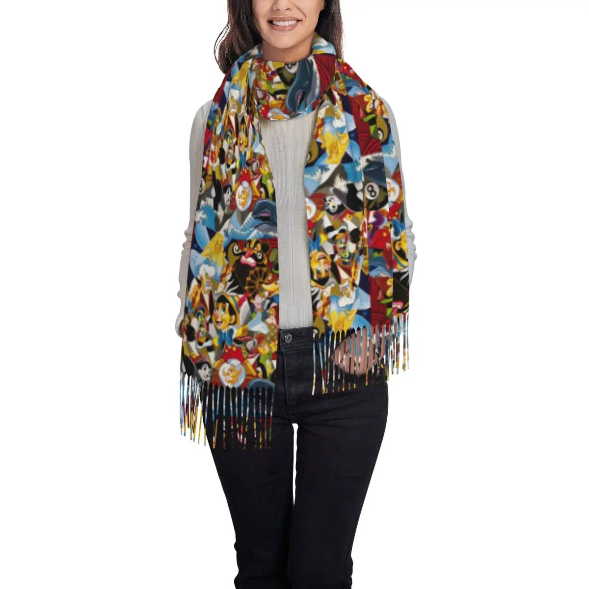 Custom Print The Adventures Of Pinocchio Scarf Men Women Winter Fall Warm Scarves Shawls Wraps