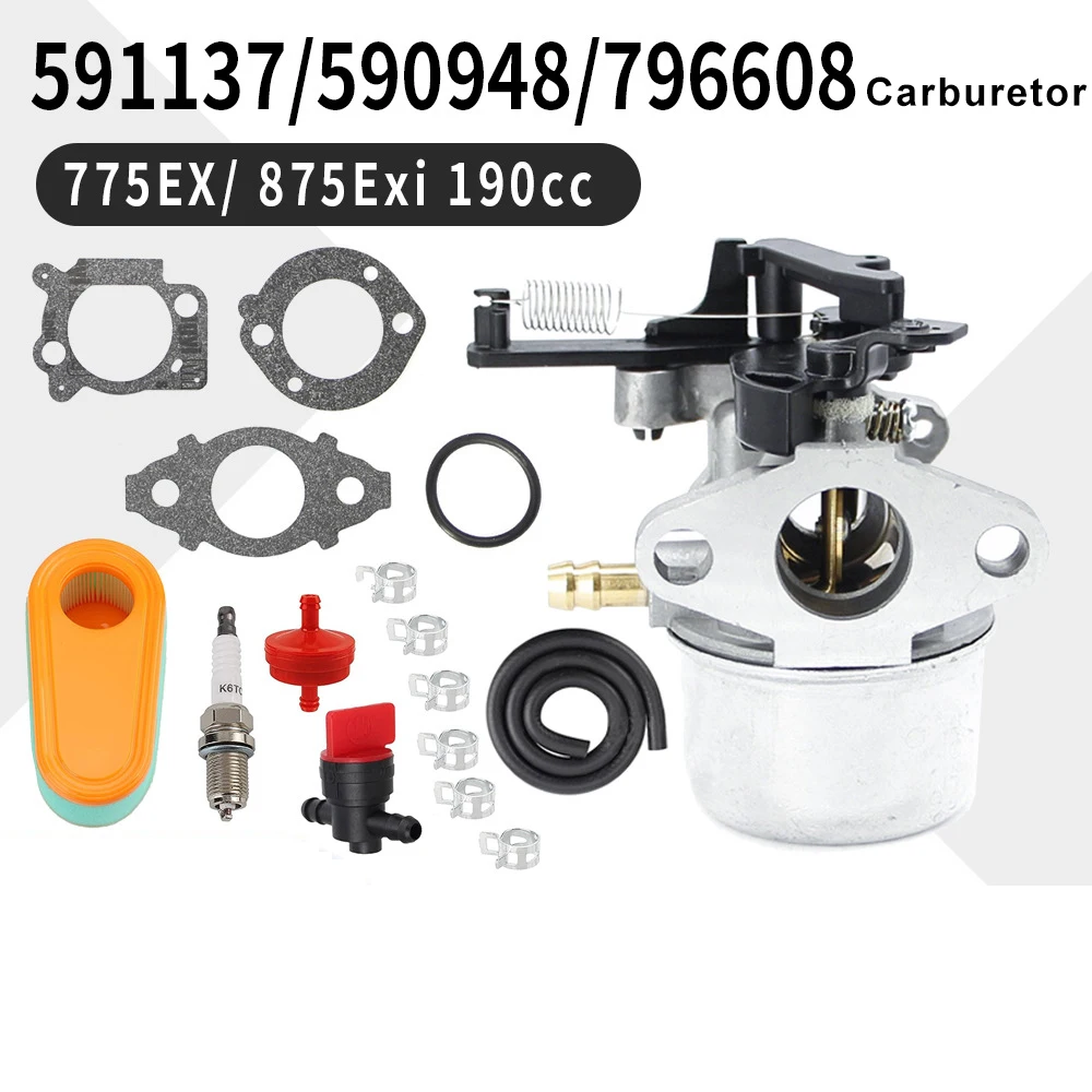 Carburetor 591137 590948 796608 799154 775EX 875 Mower 875Exi/190cc/796608/111000/11P000/121000/12Q000/593599/59390