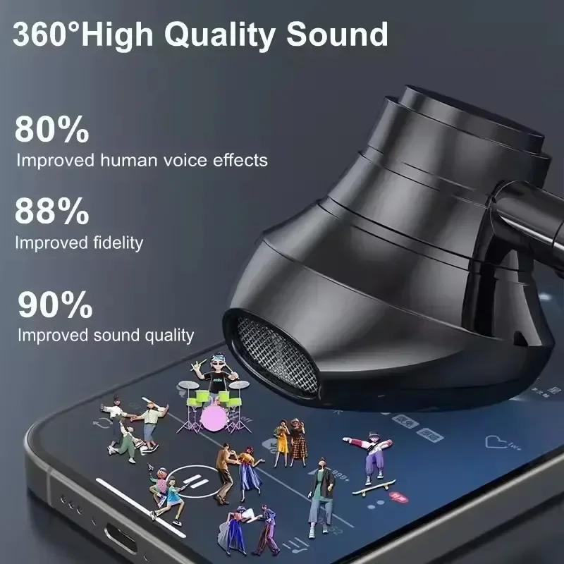 YP ZLRLMHY Long Range Neck Mounted Magnetic HiFi Bluetooth 5.3 LED Wireless Sports Waterproof Earphones