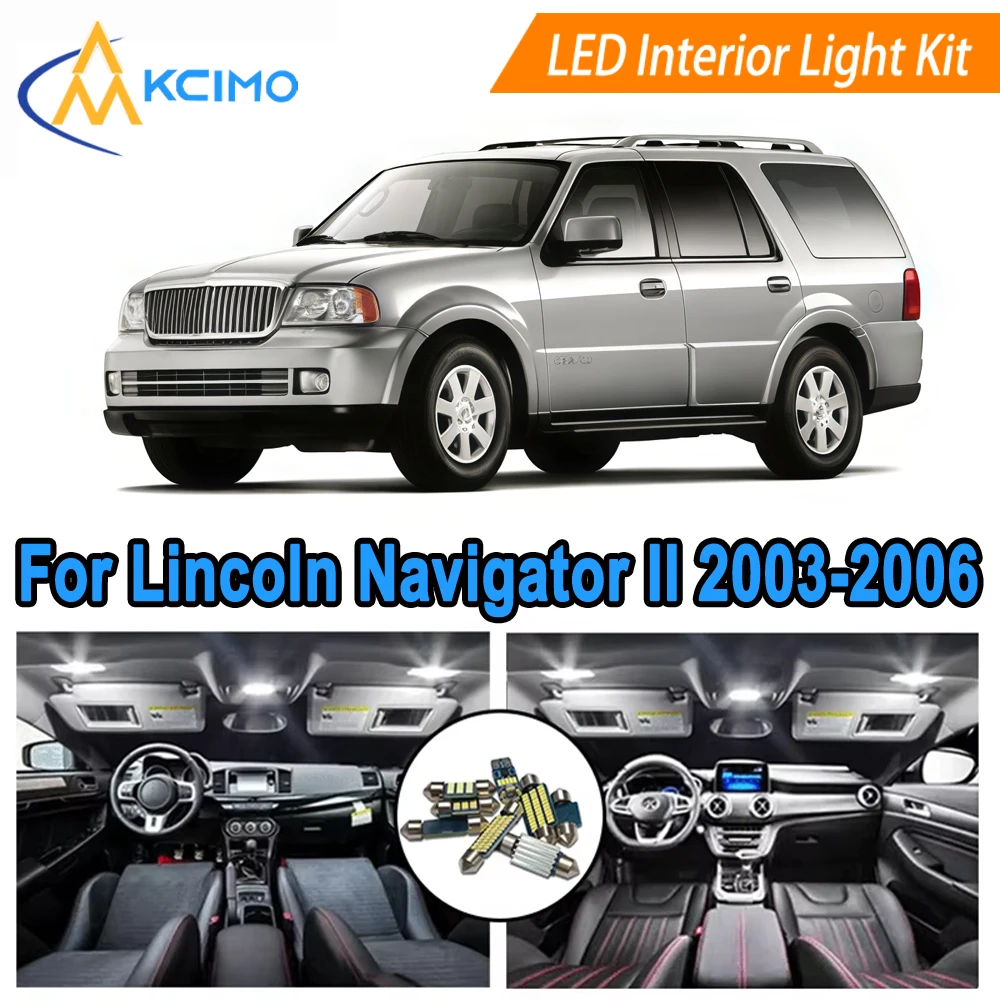 

Car Interior Lights For Lincoln Navigator II (2003-2006) Dome Map Light Bulb Replacement LED Light Bulb Kit Easy Installation