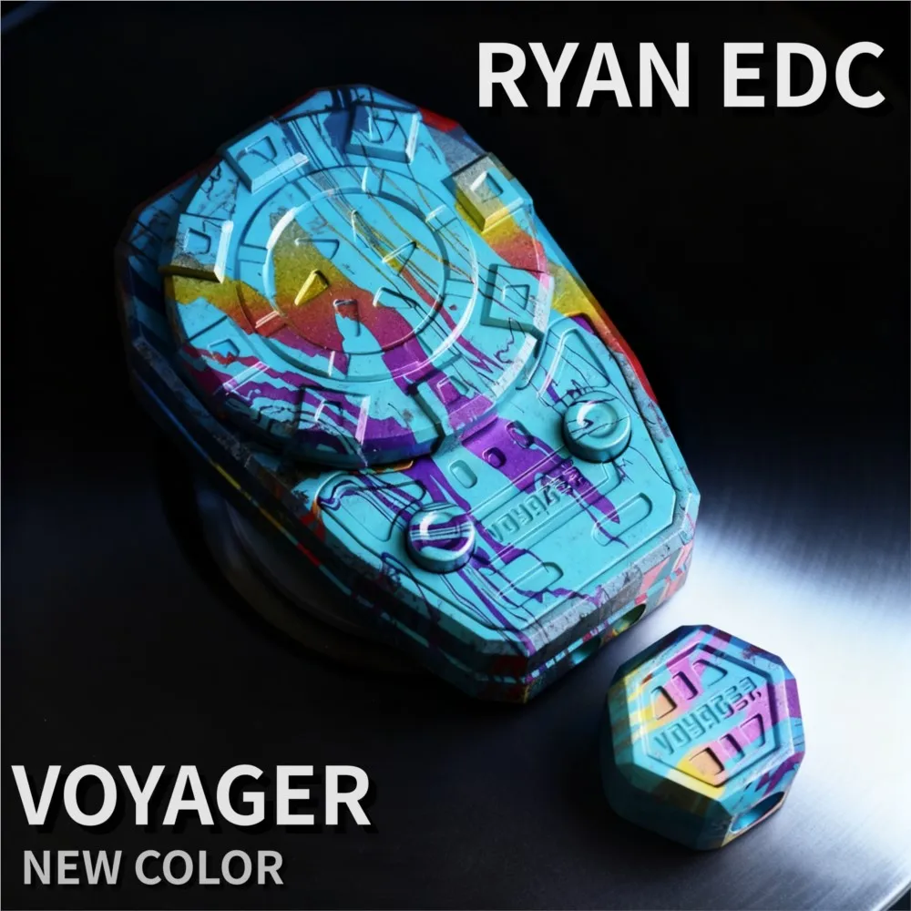 RYAN EDC VOYAGER titane nouvelle couleur Push curseur cliquet Fidget Spinner Fidget jouets pour adultes soulagement de l'anxiété Gadgets jouets de bureau