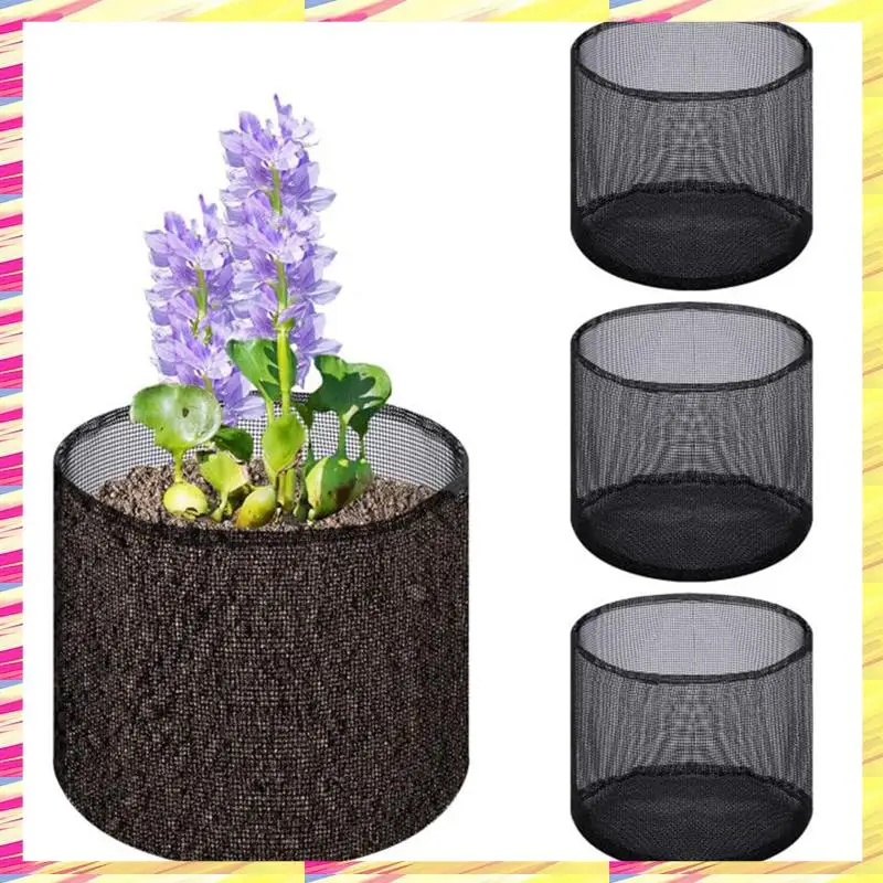 

ABJJ 4 шт. X мешки для водного посадки - многоразовый сетчатый горшок для водного садового пруда - дышащие квадратные горшки для лилий для болота