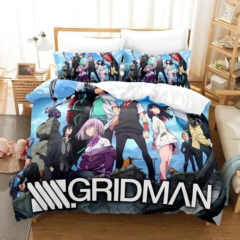 

Anime SSSS.GRIDMAN Bedding Set Boys Girls Twin Queen Size Duvet Cover Pillowcase Bed Kids Adult Fashion Home Textileextile