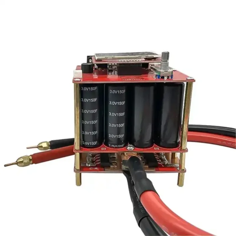 2025 Hot Sale RX-02 6V 600F Capacitor Spot Welder LED Digital Display Spot Welding Machine Weld Tool 4AWG 0.25mm