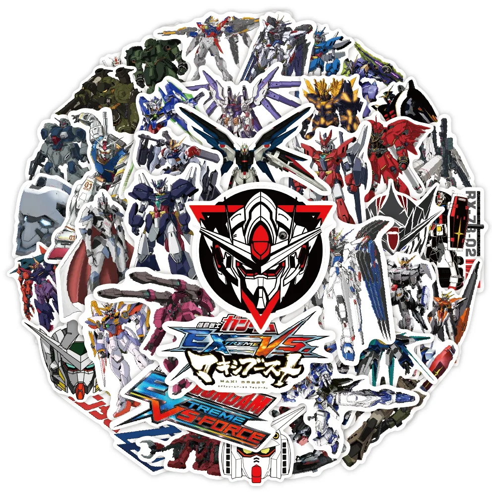 10/50PCS GUNDAM Hot Anime Graffiti Stickers Cool Cartoon Decal Luggage Phone Guitar Skateboard Fridge Scraphbook Classic Kid Toy