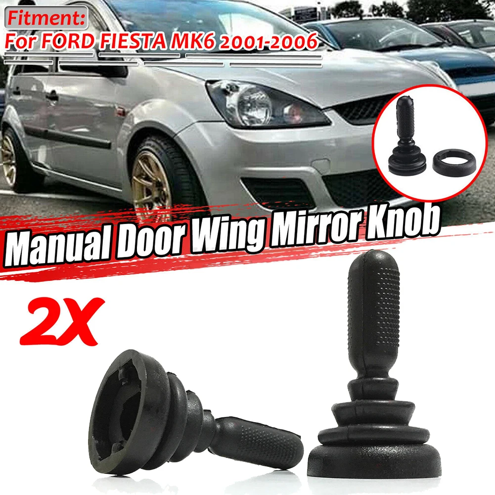 

Door Wing Adjuster Knob Mirror For Ford Fiesta MK6 2001-2006 Black Car Part