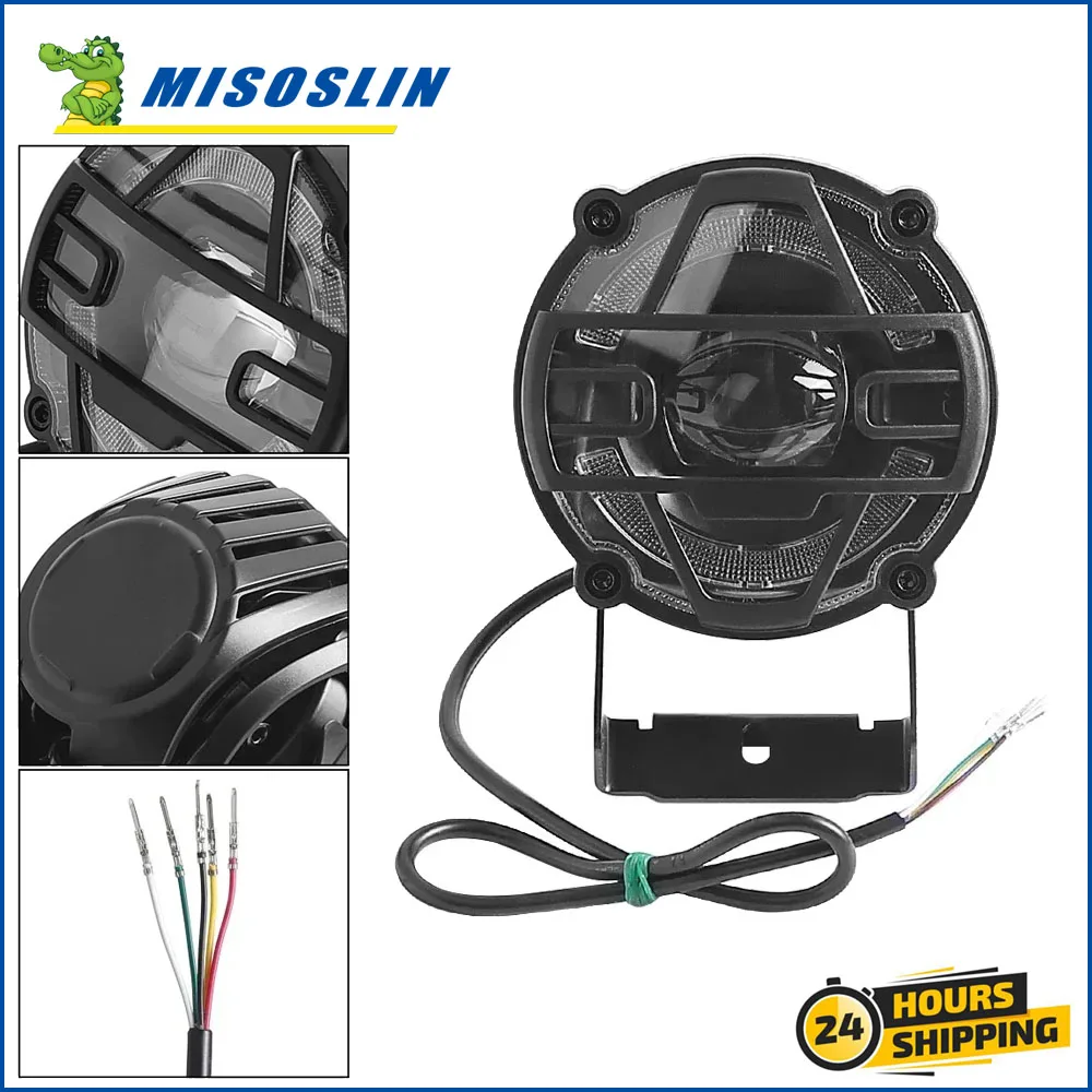 

Универсальные алюминиевые детали фар 36 В 48 В для электрического скутера, снегохода, багги, передний фонарь, звуковой сигнал, аксессуары для фар