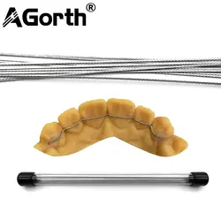 10 Teile/paket Dental Kieferorthopädische Bogen Draht Lingual Retainer Draht EdelstahlFlach Platte Twist Drähte Für Ortho Halterung