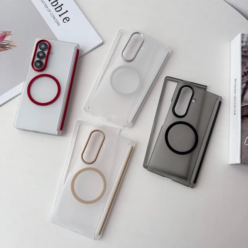 Magnetyczne etui na telefon Samsung Galaxy Z Fold8 Ultra Fold 8 7 6 5, bumper z obsługą Magsafe, matowa ramka przednia, ochrona zawiasu — zdjęcie produktu 3