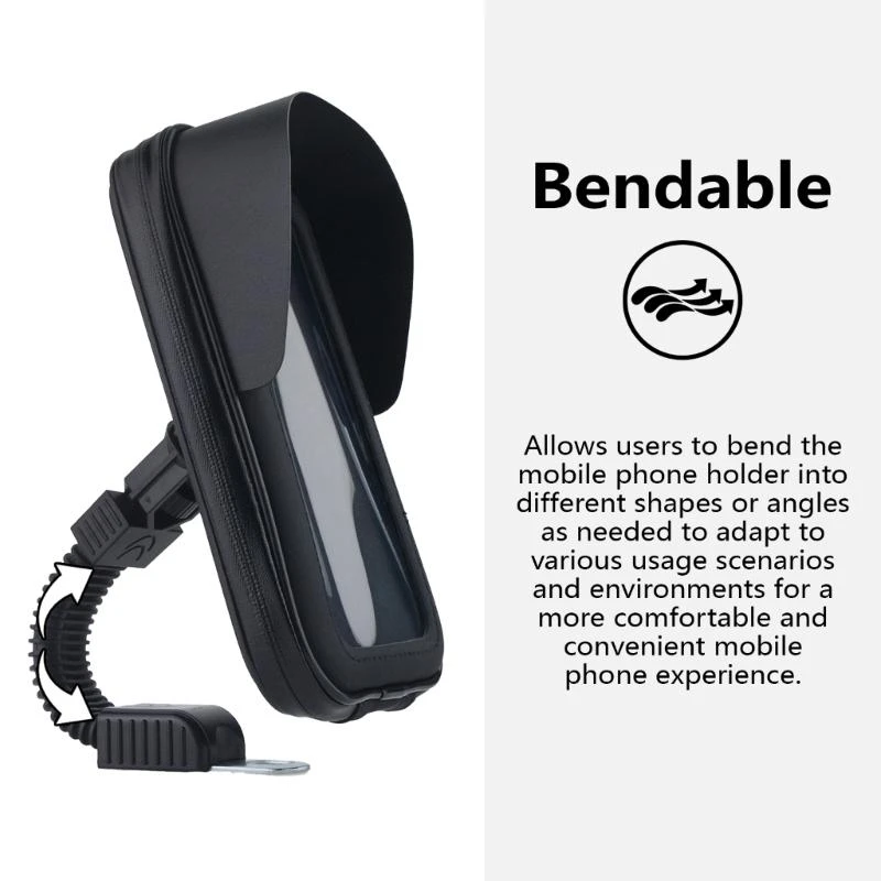 오토바이 전화 가방 오토바이 백미러 전화 홀더 휴대 전화에 대 한 Sunvisor 마운트 홀더와 방수 주머니