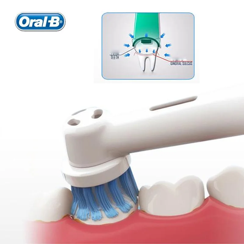 Orale B EB17 testine di ricambio per spazzole azione incrociata denti Super puliti testina per spazzolino da denti 4 pezzi per spazzolino elettrico orale B originale