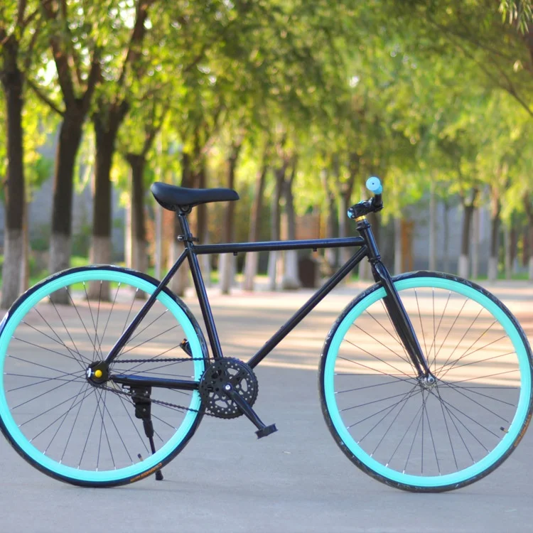 Wholesale Single Speed Fixed Gear Bicycle with Steel Fork Inverted Brake and Variable Color Matching for Adult and Student