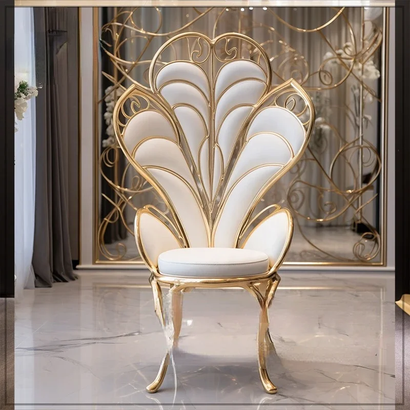 Luxury Royal Wedding Chair gold steel High Quality Party Event Furniture Dining Wedding Banquet Chair